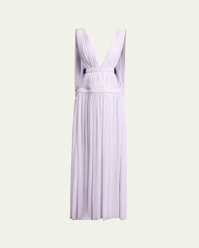 Serra Plunging Cutout Matte Jersey Gown